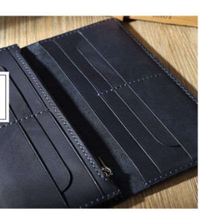 メンズコンパクト長財布 多機能カード収納薄型二つ折り長財布