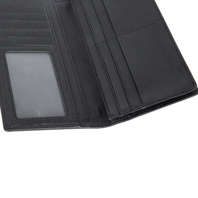 メンズ長財布 上質革製薄型二つ折り長財布