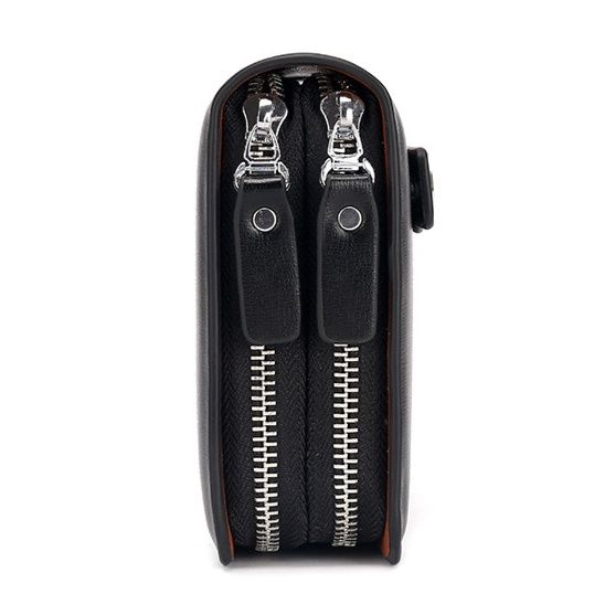 メンズ長財布 高級本革ラウンドファスナー式メンズ長財布