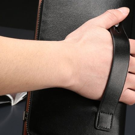 メンズ長財布 高級本革ラウンドファスナー式メンズ長財布