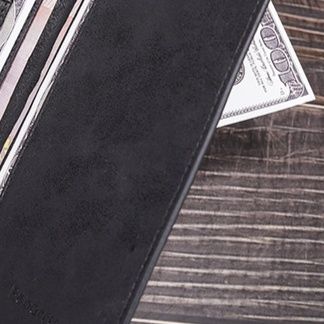 メンズ長財布 本革仕上げスリム多機能長財布