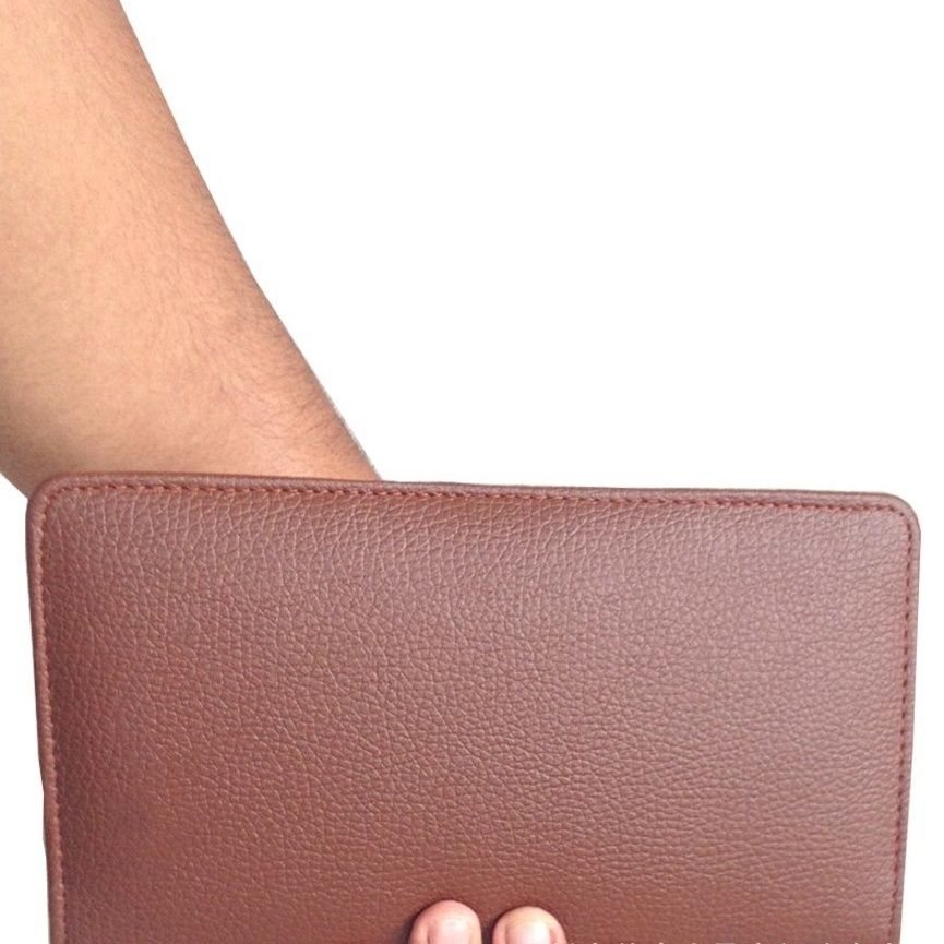 メンズ長財布 本革型押しラウンドファスナー薄型長財布