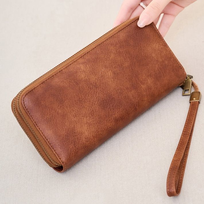 メンズ長財布 電磁波防止機能付き大容量ラウンドファスナー長財布