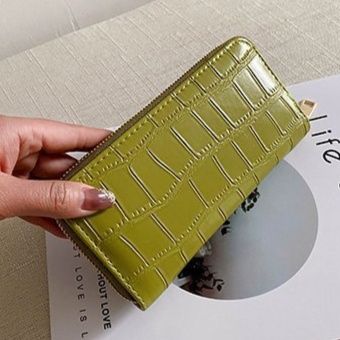 メンズ長財布 型押しクロコダイル風ラウンドファスナー長財布