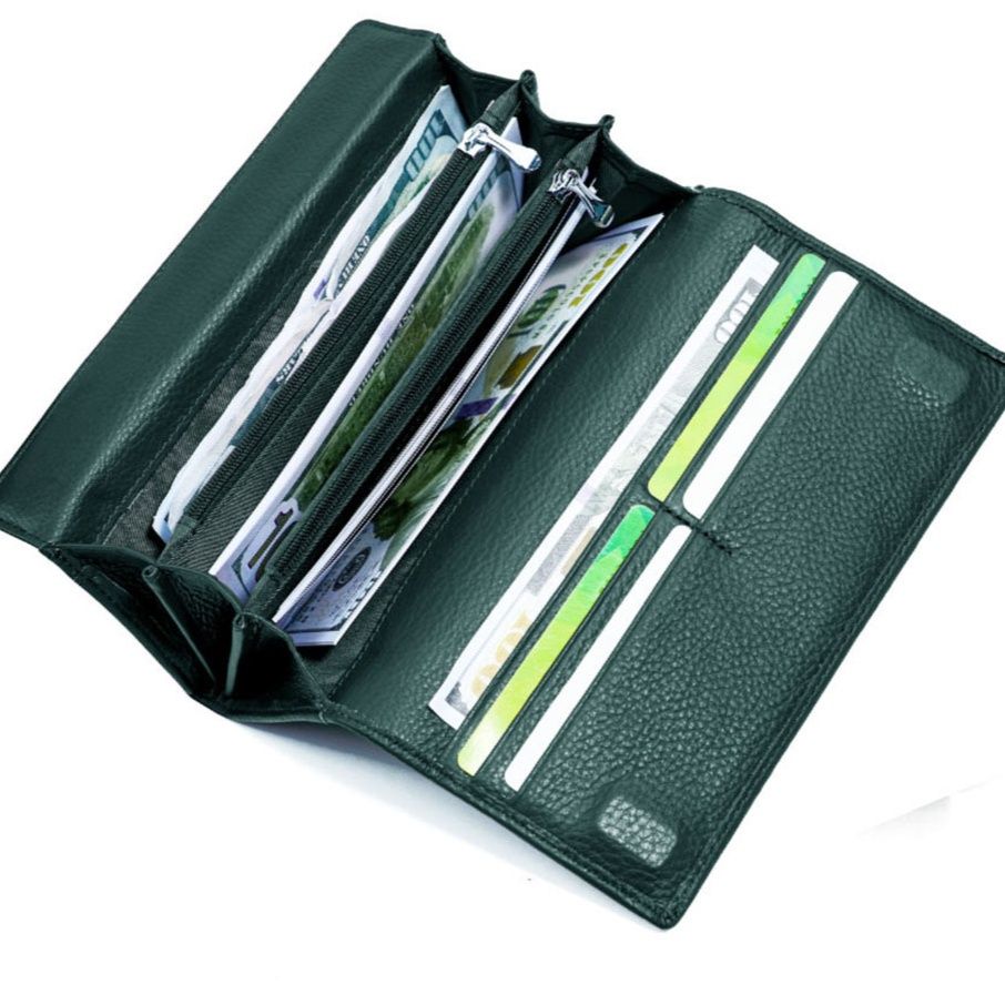 メンズ長財布 多機能蛇腹式本革メンズ長財布