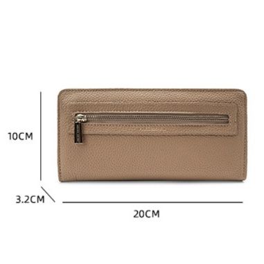 メンズ長財布 スリム設計大容量ファスナーポケット付き長財布