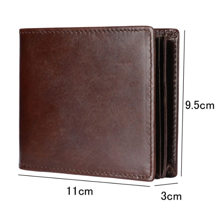 メンズ長財布 本革仕立て手縫いステッチ二つ折り財布