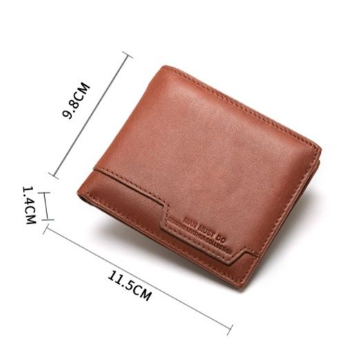 メンズ長財布 本革二つ折りコンパクト財布カード収納充実型