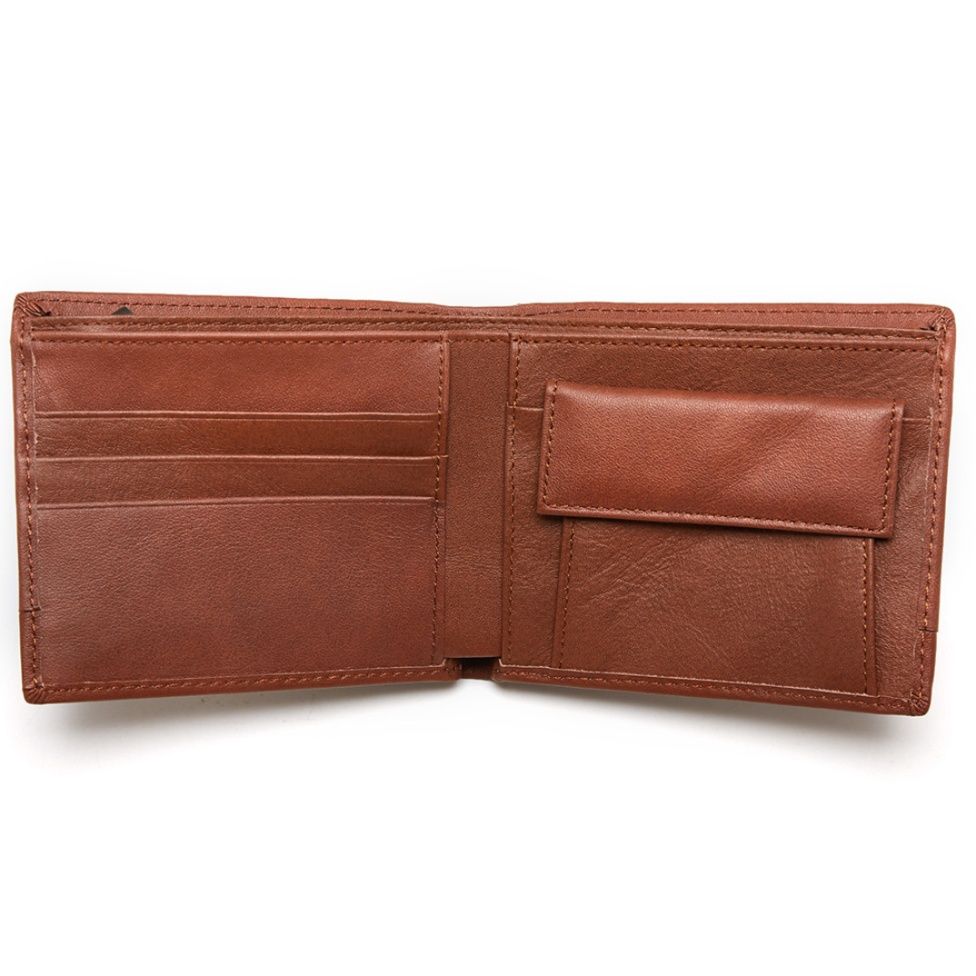 メンズ長財布 本革二つ折りコンパクト財布カード収納充実型