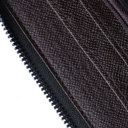 メンズ長財布 上質レザー仕様ラウンドファスナー長財布