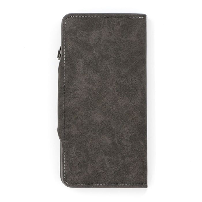 メンズ長財布 多機能ボタン留め小型メンズ長財布