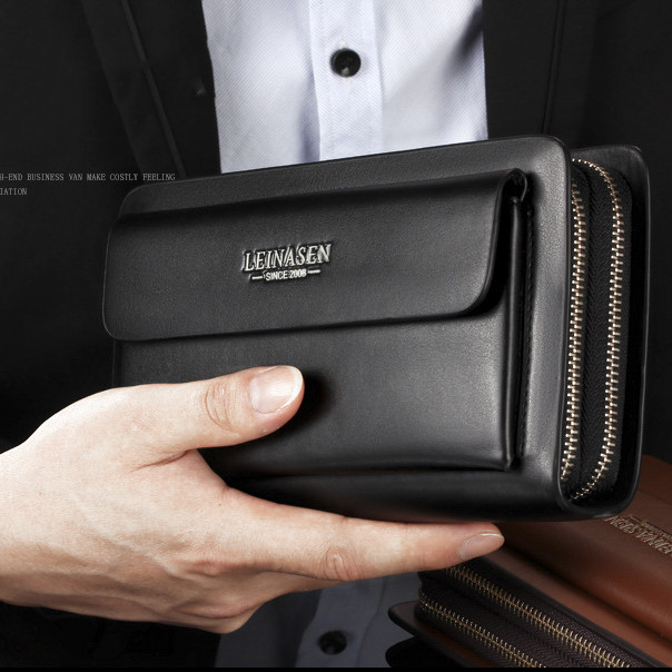 メンズ長財布 コンパクト多機能 携帯収納 父の日