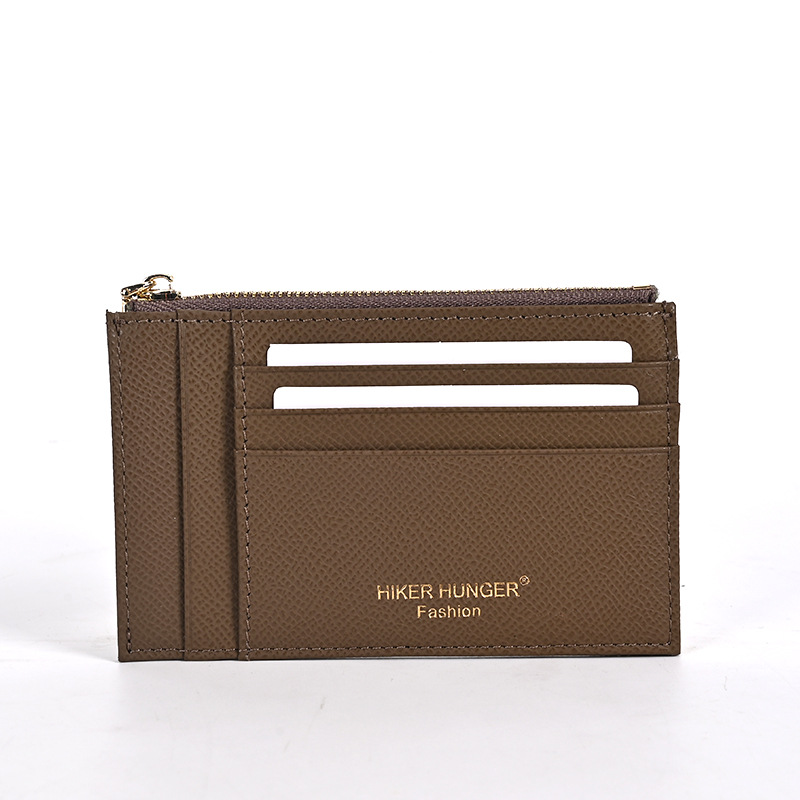 メンズ長財布 本革薄型カードケース付きファスナー長財布