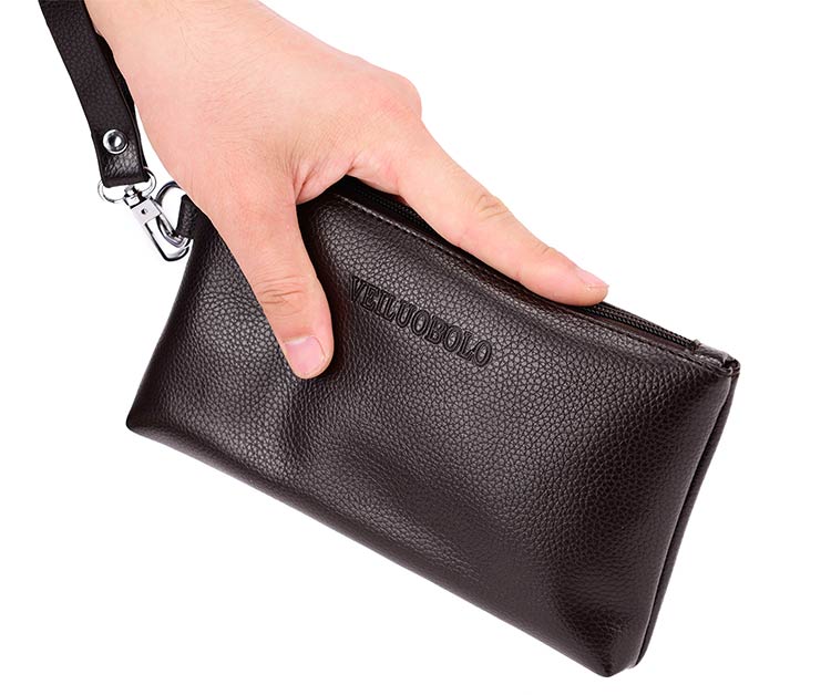 メンズ長財布 コンパクト 薄型スリムクラッチ財布