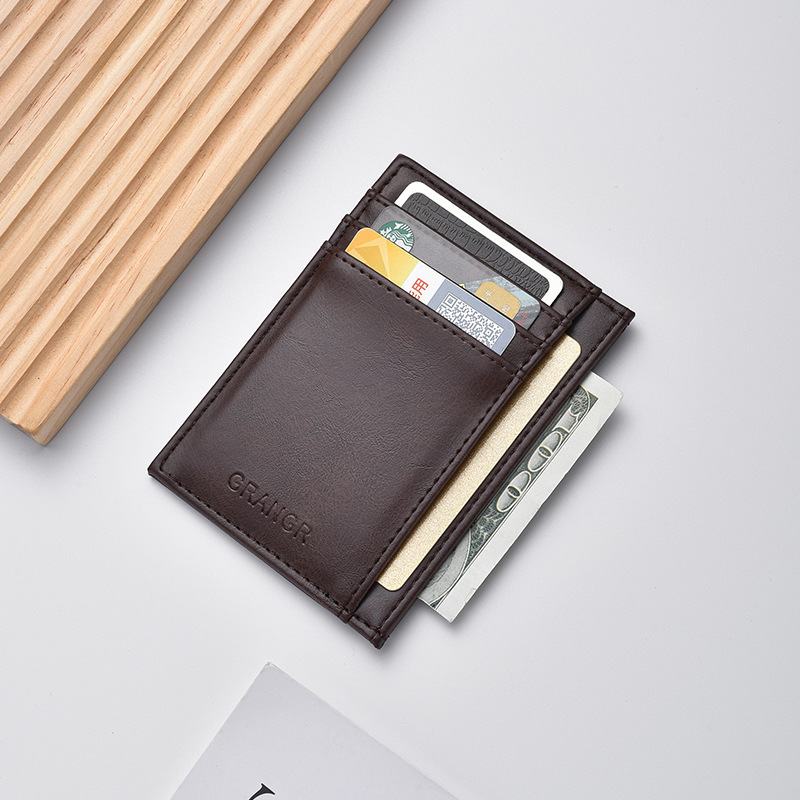 メンズ長財布 超薄型本革カードケース型メンズ長財布