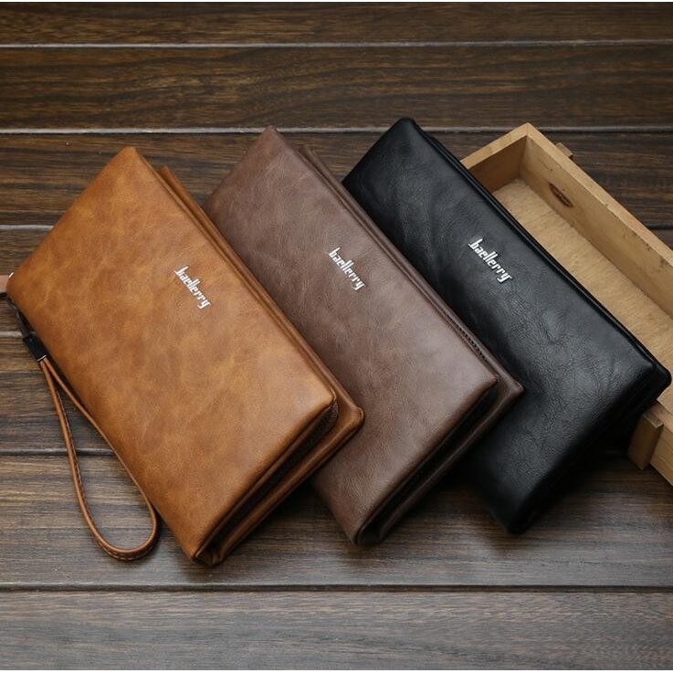 本革メンズ長財布 コンパクト多機能カード収納 贈り物