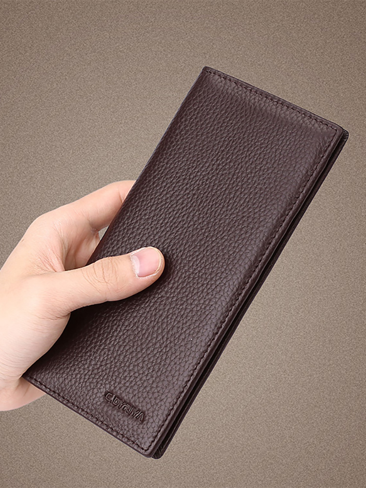 メンズ長財布 小型 薄型本革スリム