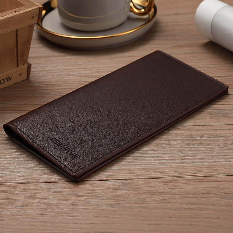 メンズ長財布 薄い スマートスリム本革フォーマル財布