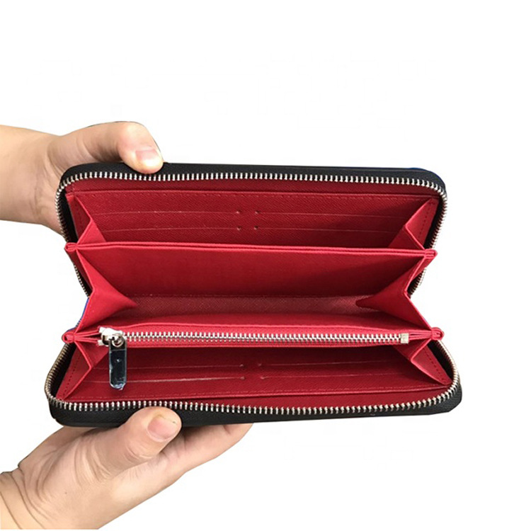 メンズ長財布 上質革製薄型ラウンドファスナー長財布