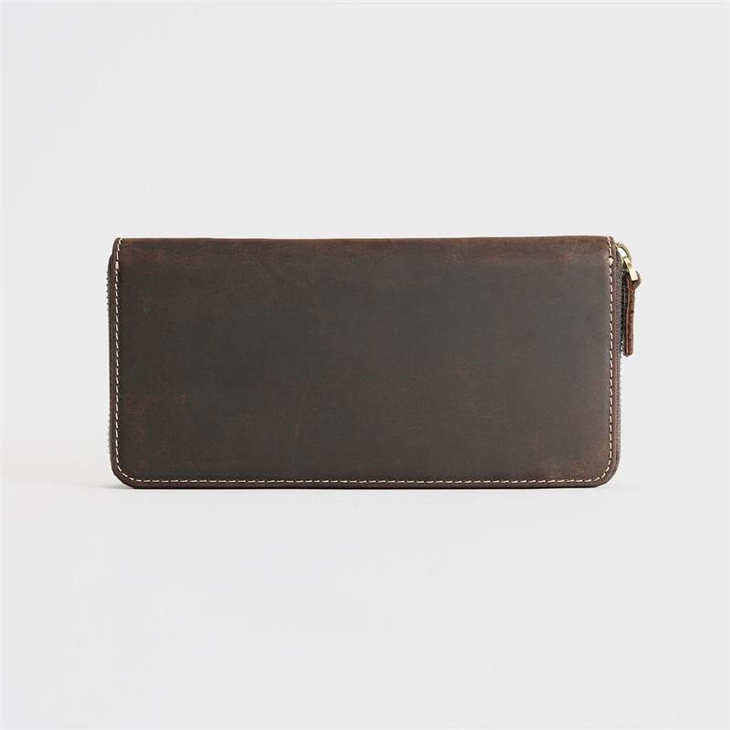 メンズ長財布 ラウンドファスナー式多機能収納長財布