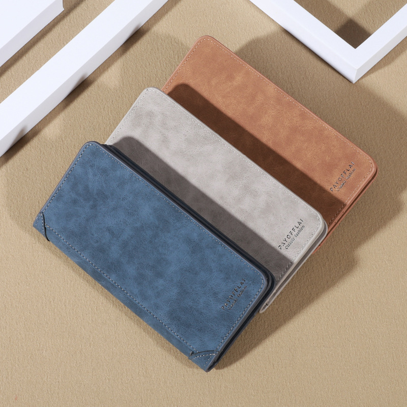 メンズ長財布 上質素材使用多機能収納メンズ長財布