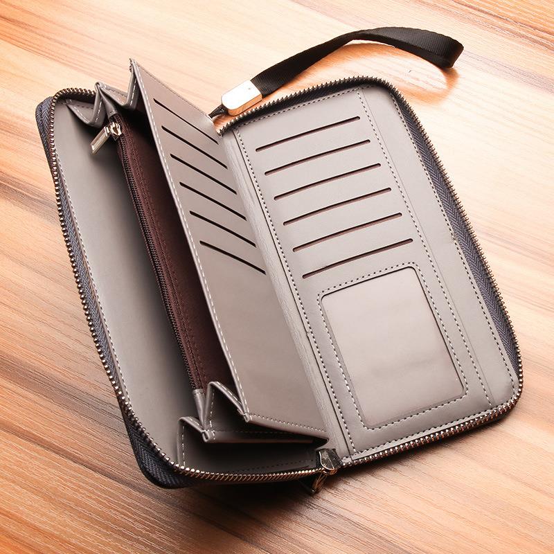 メンズ長財布 多機能カードポケット付き薄型長財布