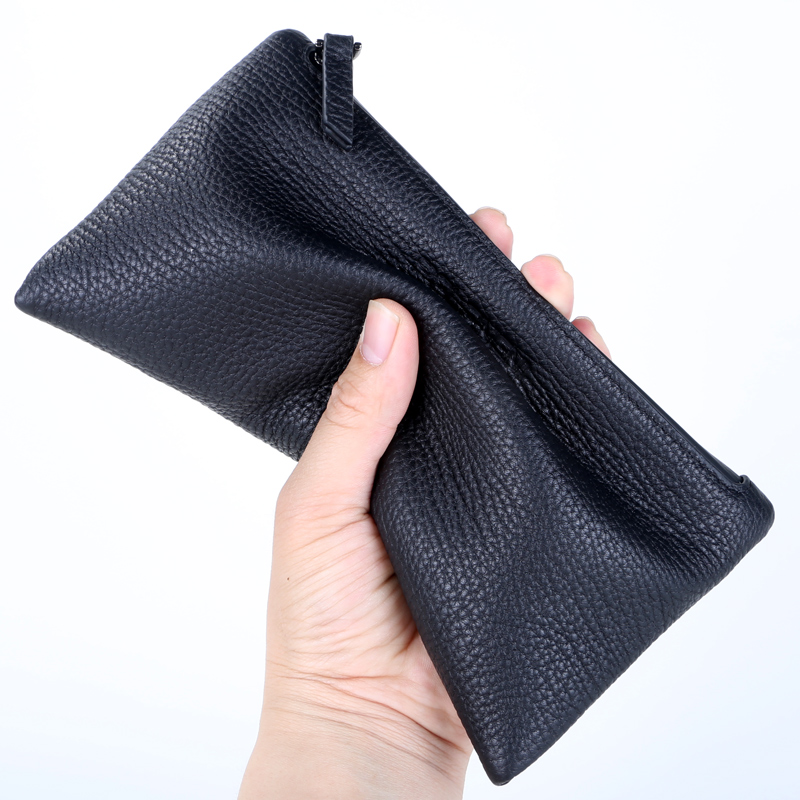 メンズ長財布 薄い 本革型押し仕様超薄型スリム長財布