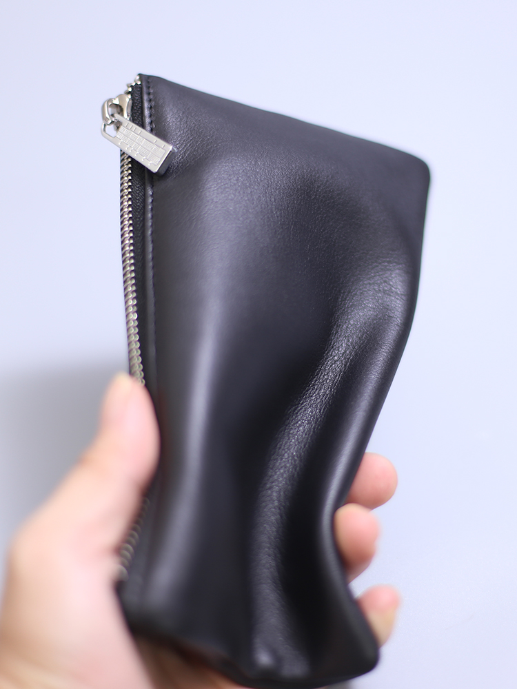 メンズ長財布 コンパクト スマート薄型ファスナー長財布