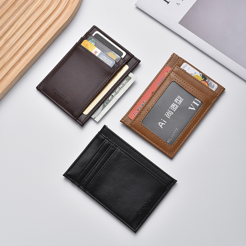 メンズ長財布 超薄型本革カードケース型メンズ長財布
