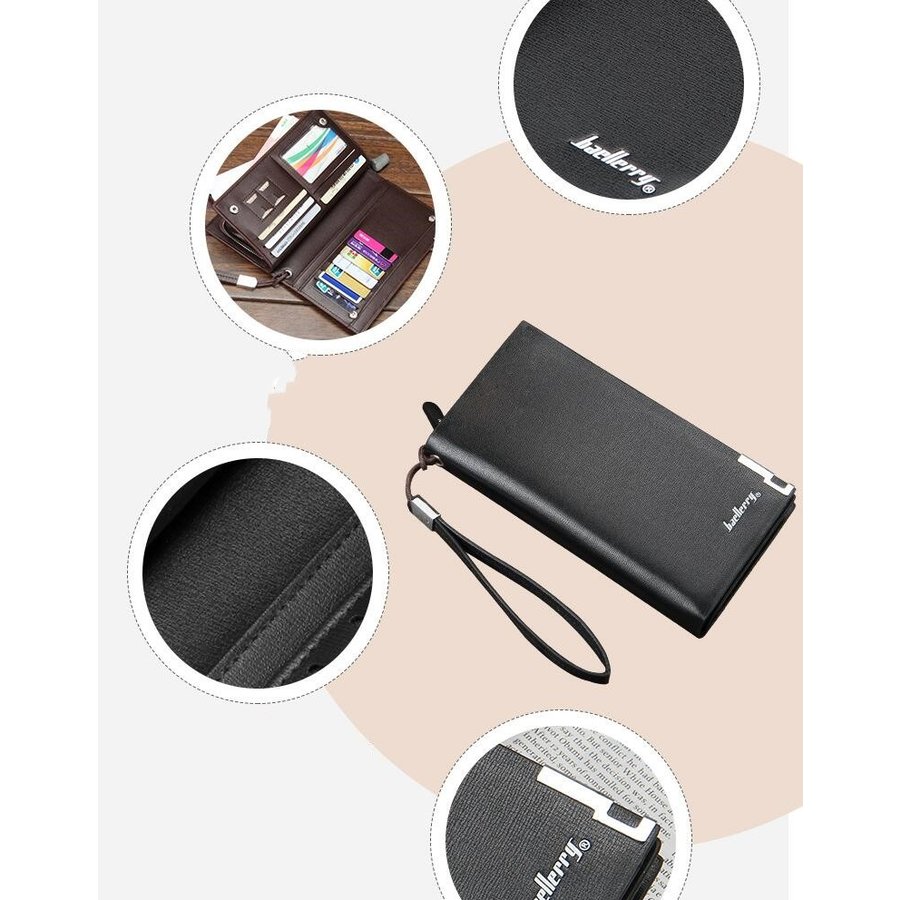 メンズ長財布 本革コンパクト長財布 男性用三つ折り財布