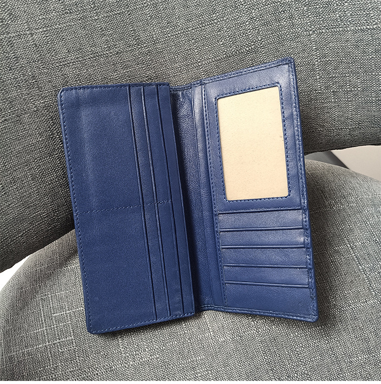 メンズ長財布 小型 編み込み風格子柄コンパクト財布