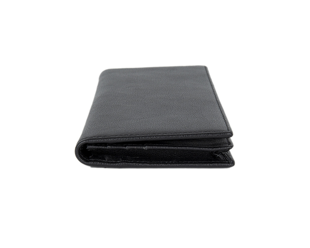 メンズ長財布 上質革製薄型二つ折り長財布