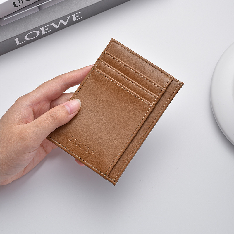 メンズ長財布 超薄型本革カードケース型メンズ長財布