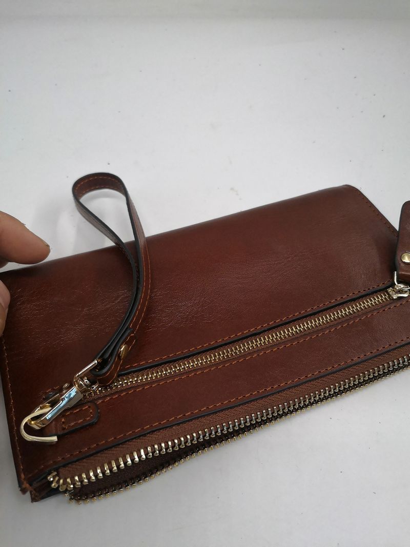 メンズ長財布 小型 スマート菱形飾り