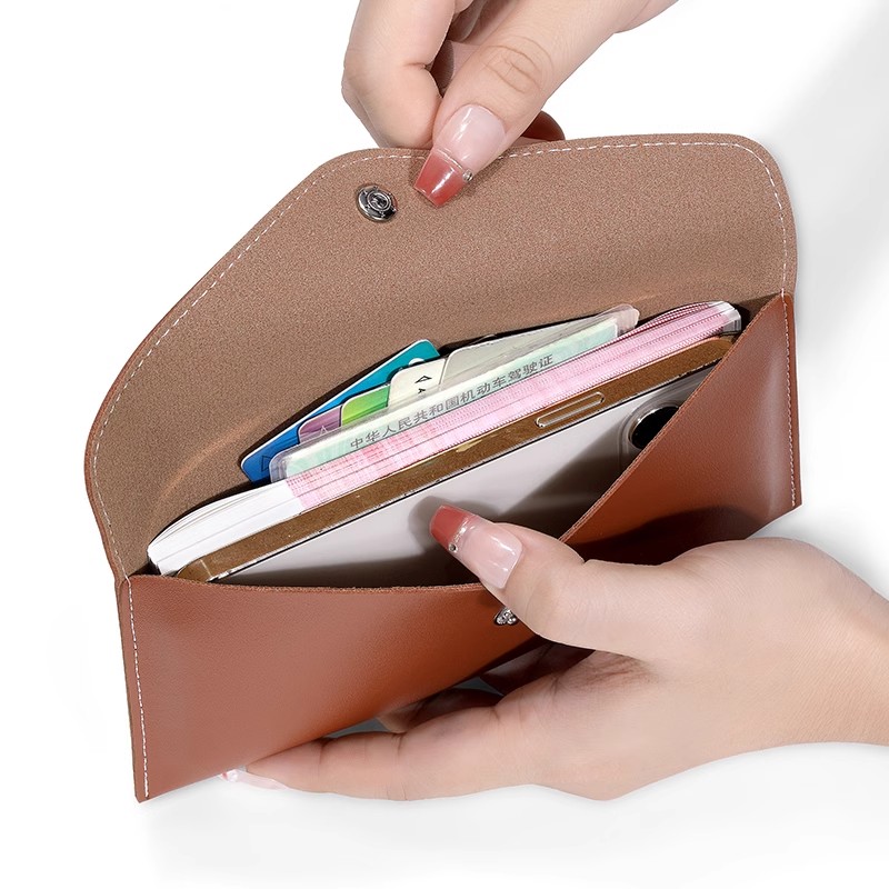 メンズ長財布 コンパクト スマート収納フラップ長財布