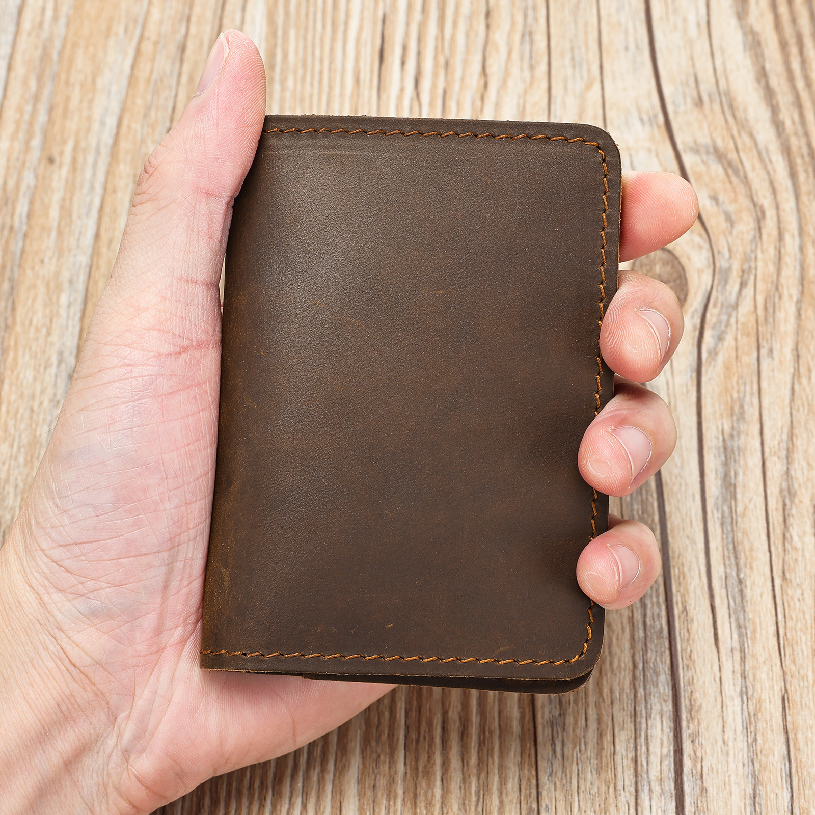 メンズ長財布 本革薄型カードホルダー財布
