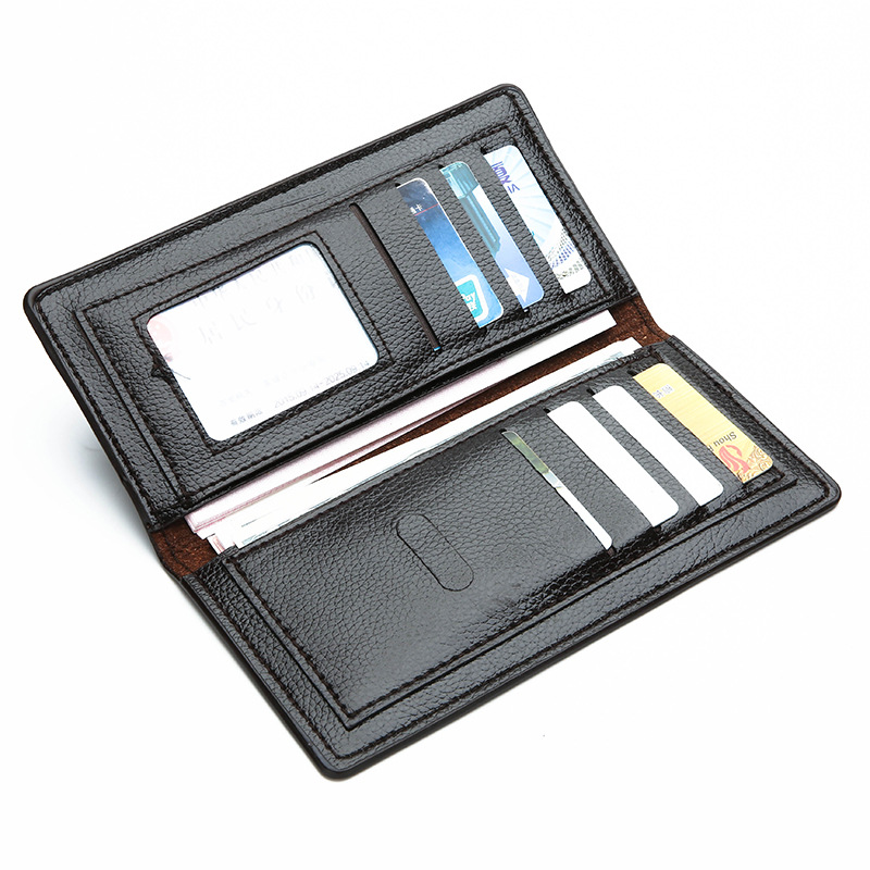 メンズ長財布 薄い 上質レザー薄型スマート長財布