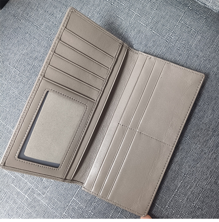 メンズ長財布 小型 編み込み風格子柄コンパクト財布