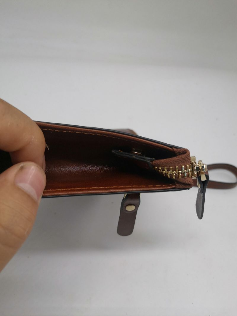メンズ長財布 小型 スマート菱形飾り