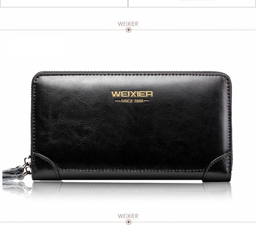 メンズ長財布 男性用コンパクト本革ラウンドファスナー小銭入れ付き