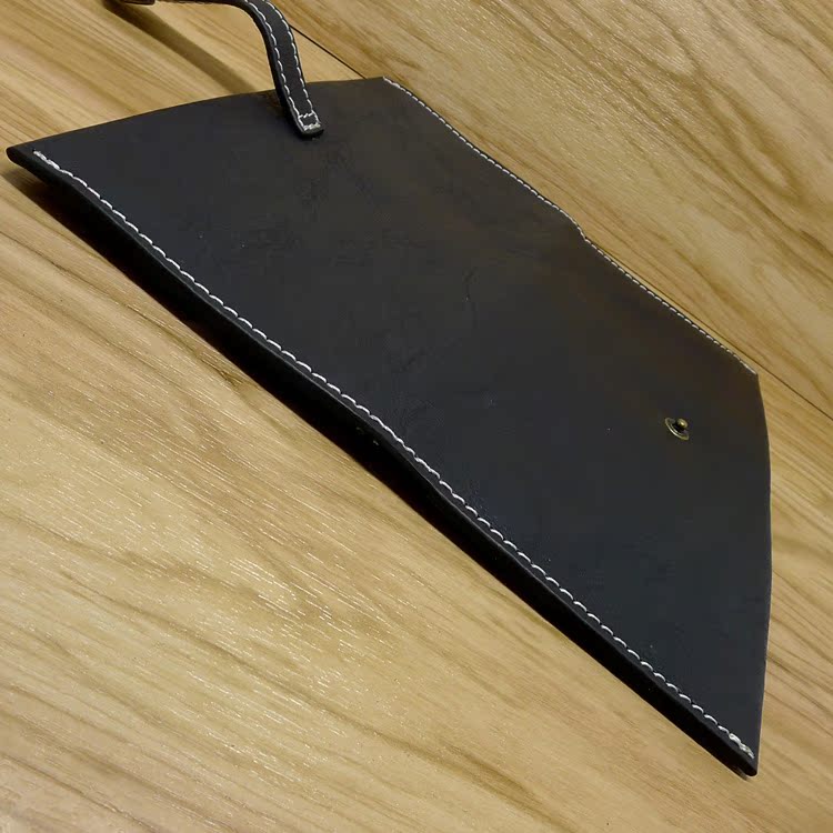 メンズ長財布 本革製スナップボタン式薄型長財布