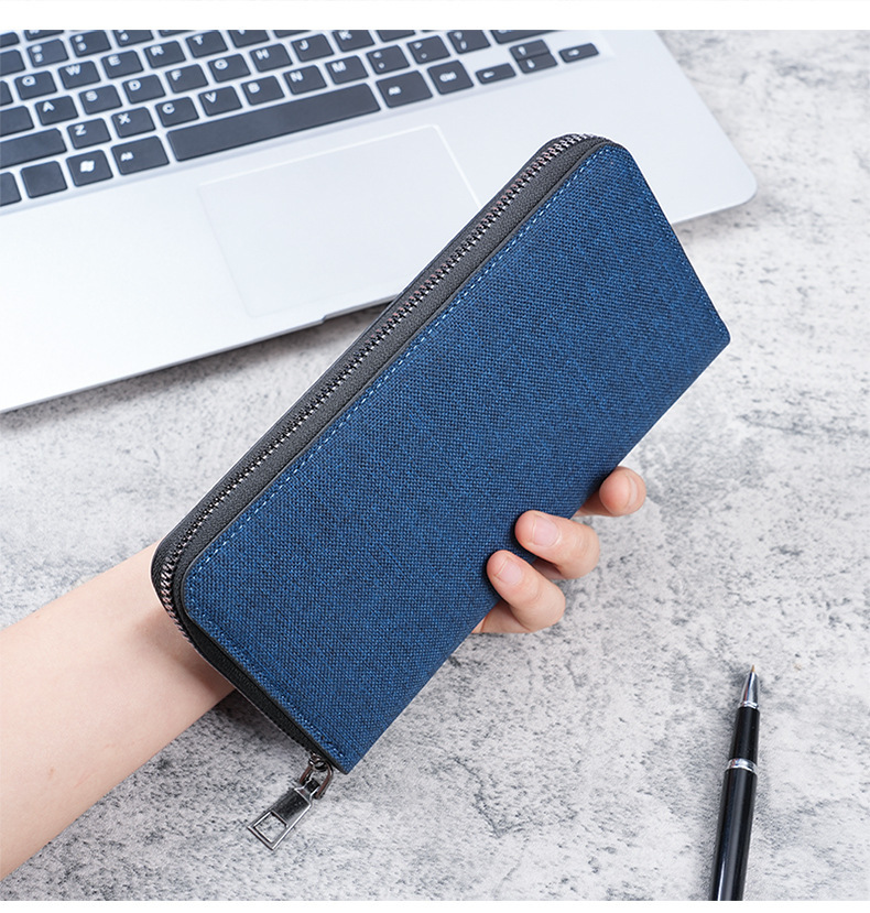 メンズ長財布 上質レザー仕様ラウンドファスナー長財布