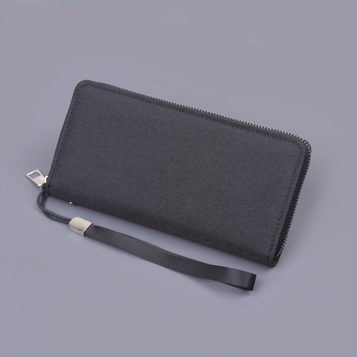 メンズ長財布 多機能収納ラウンドファスナー薄型長財布