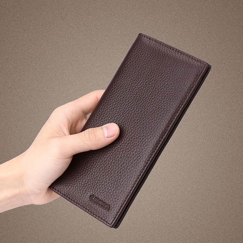 メンズ長財布 薄い 上質レザーの極薄長財布