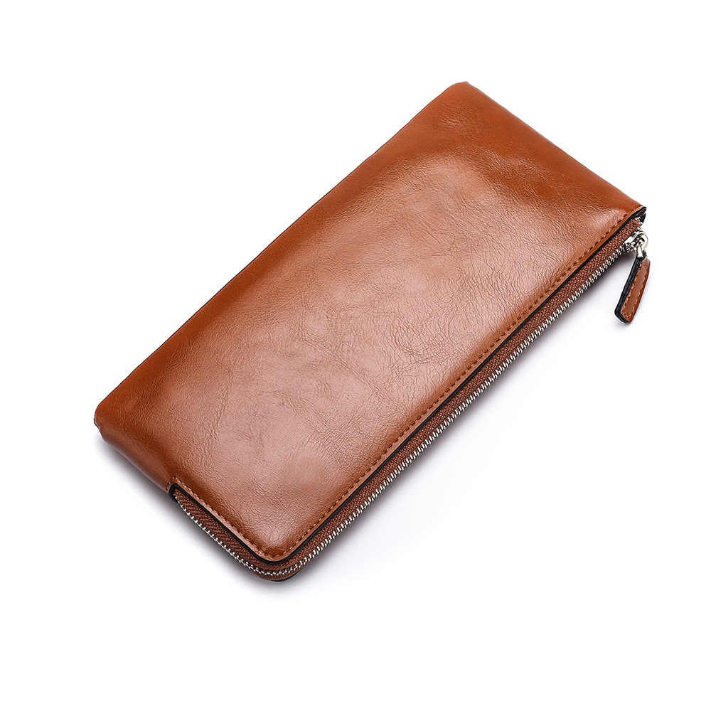 メンズ長財布 薄い スリムジップウォレット本革長財布