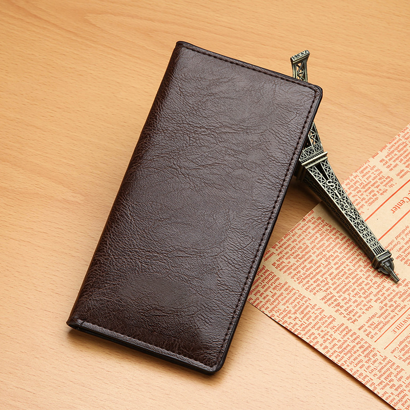 メンズ長財布 薄い 上質レザー薄型スマート長財布