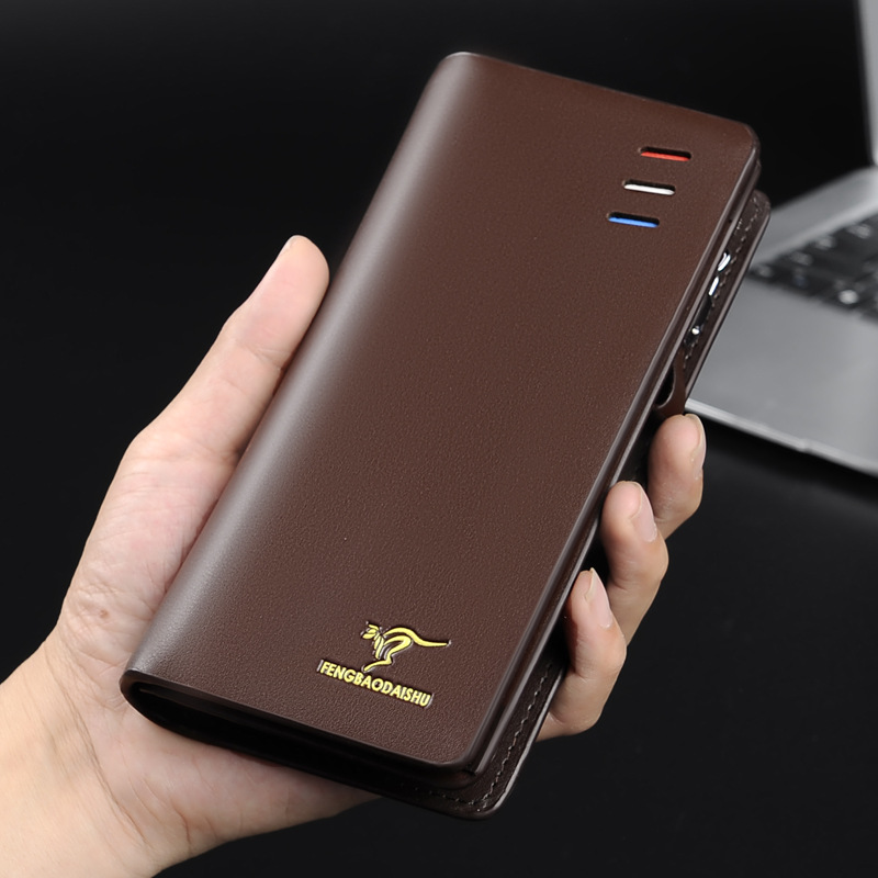 メンズ長財布 多機能スマホ収納長財布