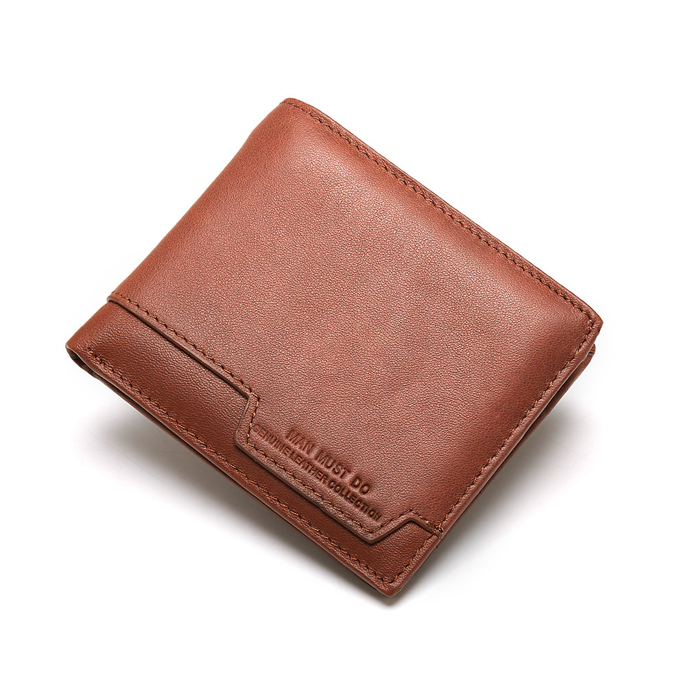 メンズ長財布 本革二つ折りコンパクト財布カード収納充実型