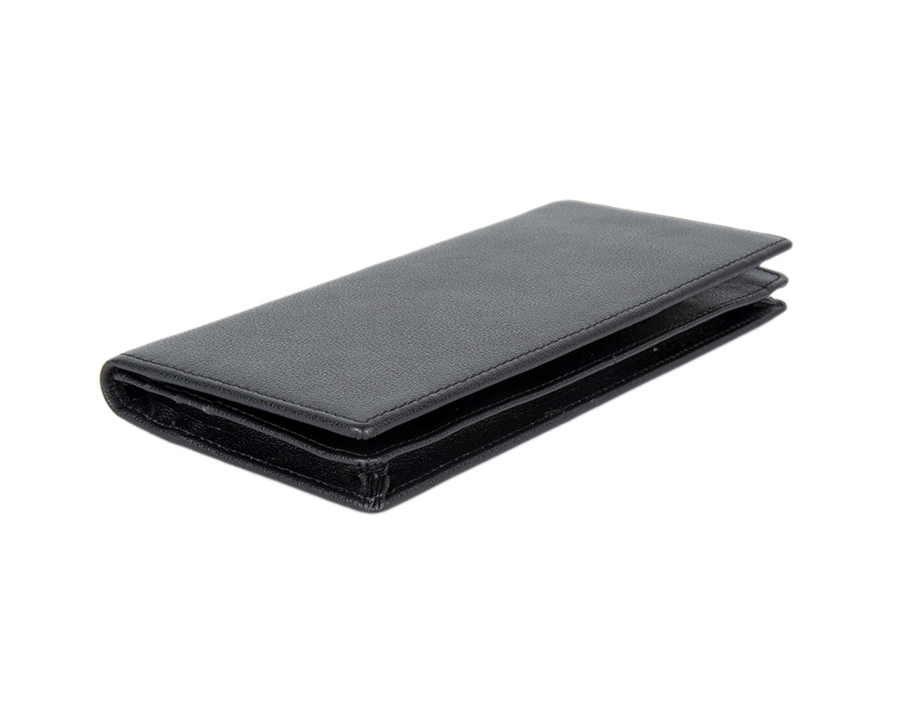 メンズ長財布 上質革製薄型二つ折り長財布