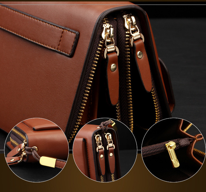 メンズ長財布 コンパクト多機能 携帯収納 父の日